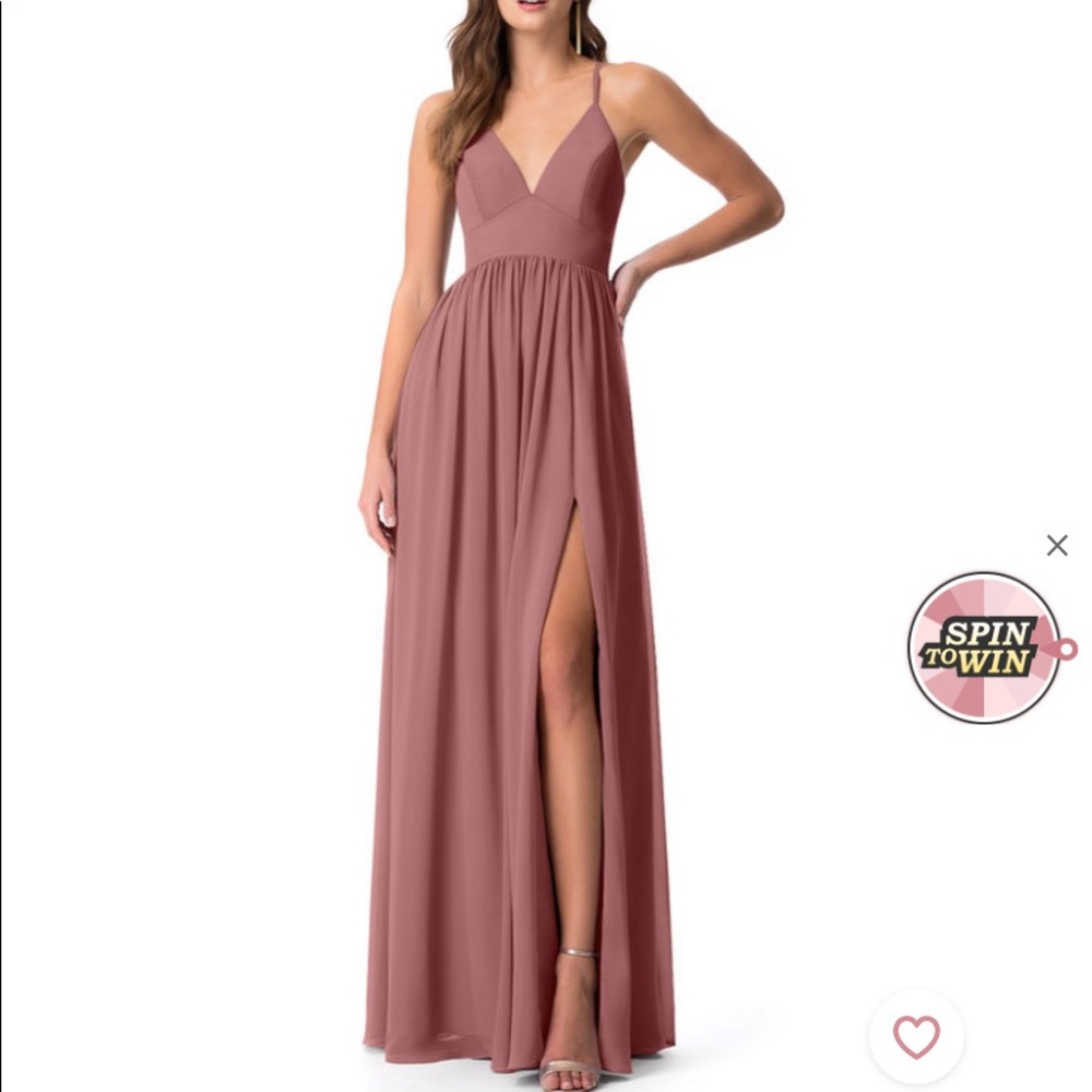 Azazie Aaida Desert Rose Bridesmaid Dress